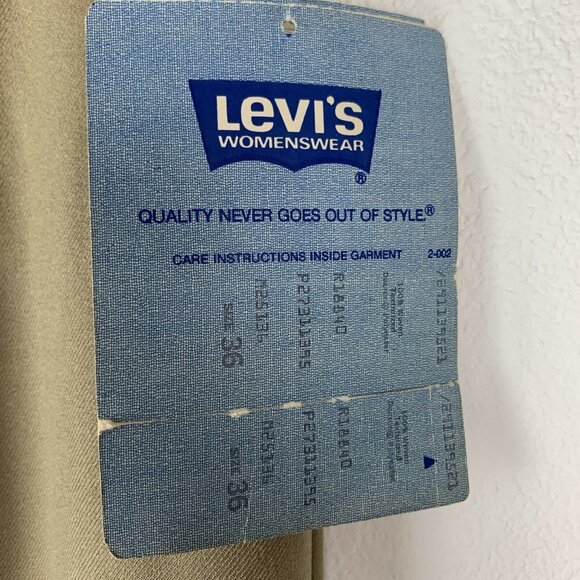 VTG NWT Deadstock Levi's Women's 36/18 Tan Wide Leg Bend Over Pants Trousers - Picture 4 of 10